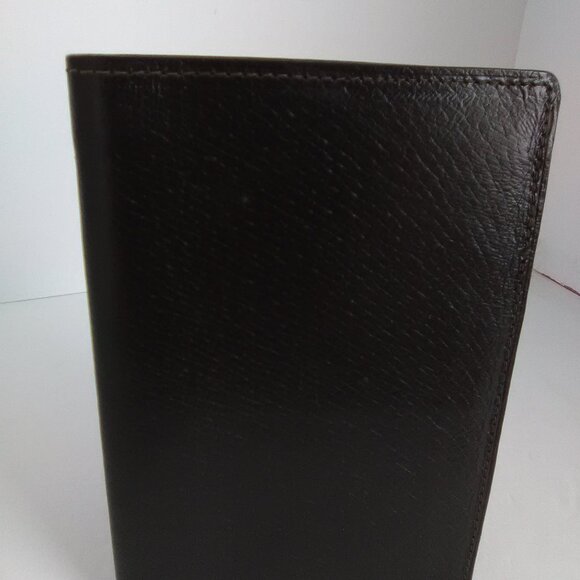 Men's Faux Leather Wallet Color Solid Color Black - Picture 3 of 8